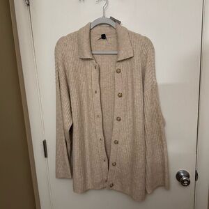 American Eagle Outfitters NWT Women’s Medium Beige Neutral Cardigan Sweater